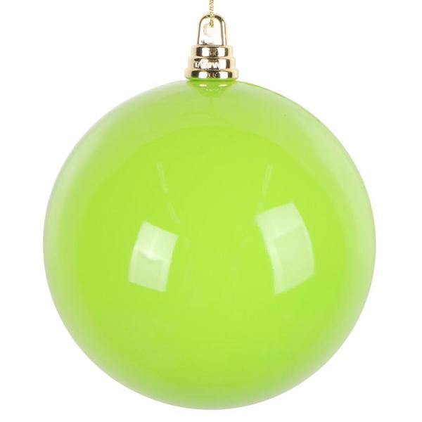 4" Lime High-Gloss Ball Ornament (6 pack)