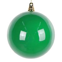 Vickerman 4.75" Green High-Gloss Ball Ornament (4 pack)
