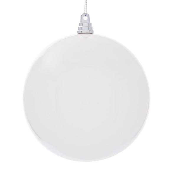 4.75" White High-Gloss Ball Ornament (4 pack)