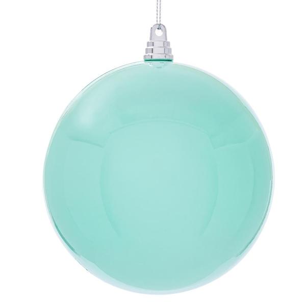 4.75" Aqua High-Gloss Ball Ornament (4 pack)