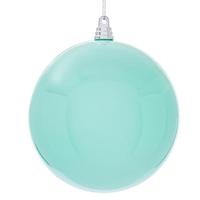 Vickerman 4.75" Aqua High-Gloss Ball Ornament (4 pack)
