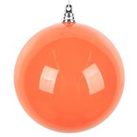 Vickerman 4.75" Orange High-Gloss Ball Ornament (4 pack)