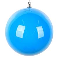Vickerman 6" Blue Enamel High Gloss Ball Ornament (4 pack)