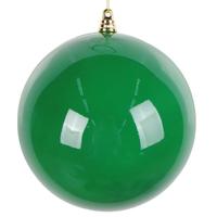 Vickerman 6" Green Enamel High Gloss Ball Ornament (4 pack)