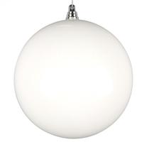 Vickerman 6" White Enamel High Gloss Ball Ornament (4 pack)
