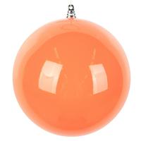 Vickerman 6" Orange Enamel High Gloss Ball Ornament (4 pack)