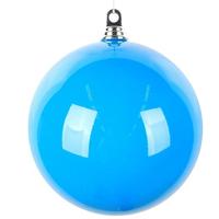 Vickerman 8" Blue High-Gloss Ball Ornament (2 pack)