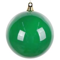 Vickerman 8" Green High-Gloss Ball Ornament (2 pack)