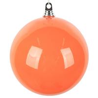 Vickerman 8" Orange High-Gloss Ball Ornament (2 pack)