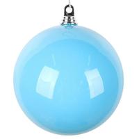 Vickerman 8" Light Blue High-Gloss Ball Ornament (2 pack)