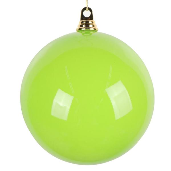 8" Lime High-Gloss Ball Ornament (2 pack)
