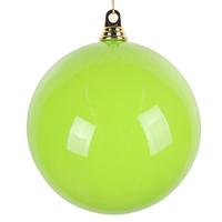 Vickerman 8" Lime High-Gloss Ball Ornament (2 pack)