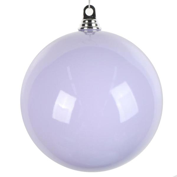 8" Lavender High-Gloss Ball Ornament (2 pack)