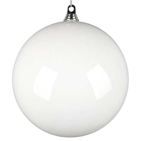 10" White High-Gloss Ball Ornament