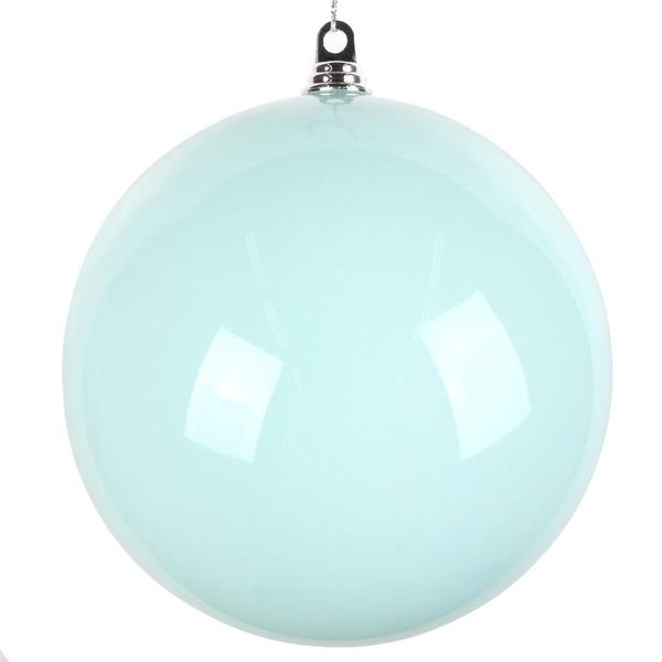 10" Aqua High-Gloss Ball Ornament