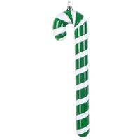 Vickerman 12" Green High-Gloss Candy Cane Ornament (2 Pack)