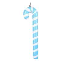 Vickerman 12" Light Blue High-Gloss Candy Cane Ornament (2 Pack)