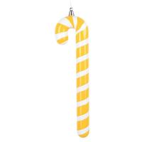 Vickerman 12" Yellow High-Gloss Candy Cane Ornament (2 Pack)