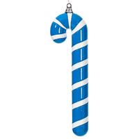 Vickerman 18" Blue High-Gloss Candy Cane Ornament