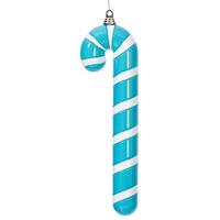 Vickerman 18" Light Blue High-Gloss Candy Cane Ornament