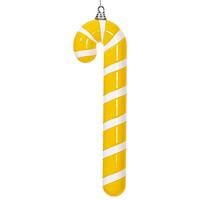 Vickerman 18" Yellow High-Gloss Candy Cane Ornament