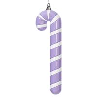 Vickerman 18" Purple High-Gloss Candy Cane Ornament