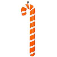Vickerman 24" Orange / White High Gloss Candy Cane Ornament