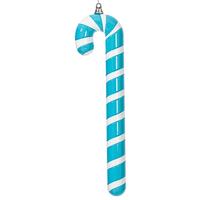 Vickerman 24" Light Blue / White High Gloss Candy Cane Ornament