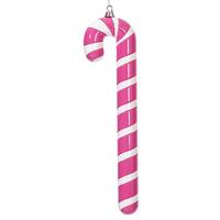 Vickerman 24" Hot Pink / White High Gloss Candy Cane Ornament