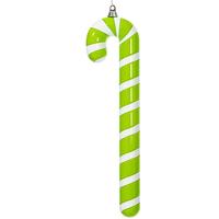Vickerman 24" Lime  / White High Gloss Candy Cane Ornament