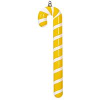 Vickerman 24" Yellow / White High Gloss Candy Cane Ornament