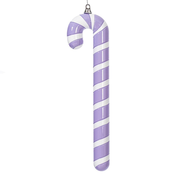 24" Lavender / White High Gloss Candy Cane Ornament