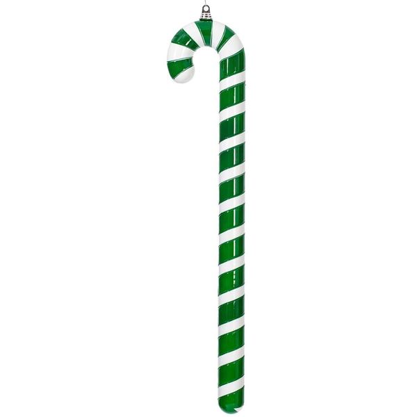 36" Green High-Gloss Candy Cane Ornament