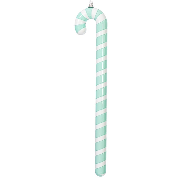 36" Aqua High-Gloss Candy Cane Ornament