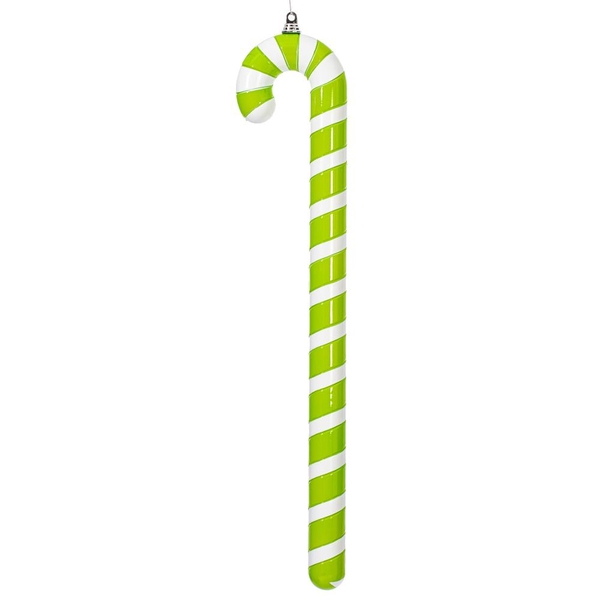 36" Lime High-Gloss Candy Cane Ornament