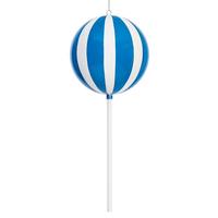 Vickerman 23.6" Blue High-Gloss Enamel Round Lollipop Ornament 