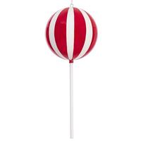 Vickerman 23.6" Red High-Gloss Enamel Round Lollipop Ornament 