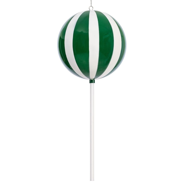 23.6" Green High-Gloss Enamel Round Lollipop Ornament 