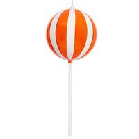 Vickerman 23.6" Orange High-Gloss Enamel Round Lollipop Ornament 