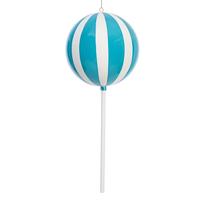 Vickerman 23.6" Light Blue High-Gloss Enamel Round Lollipop Ornament 