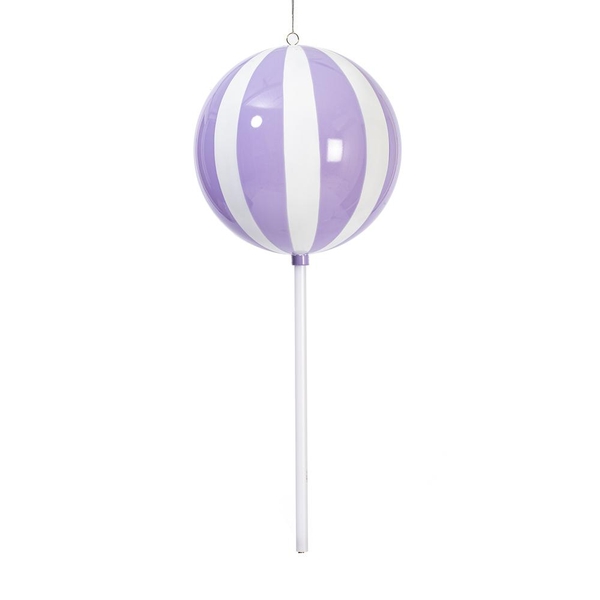 23.6" Lavender High-Gloss Enamel Round Lollipop Ornament 