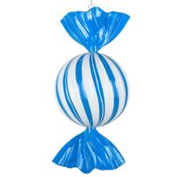 Vickerman 13" Blue Enamel Swirl Candy Ornament