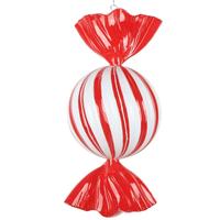 Vickerman 13" Red Enamel Swirl Candy Ornament