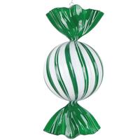 Vickerman 13" Green Enamel Swirl Candy Ornament