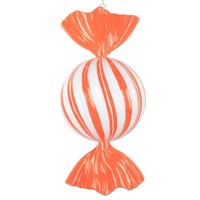Vickerman 13" Orange Enamel Swirl Candy Ornament
