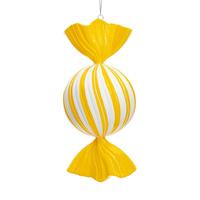 Vickerman 13" Yellow Enamel Swirl Candy Ornament
