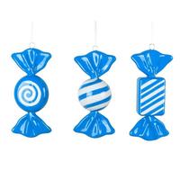 Vickerman 7.5" Blue Candy Assortment Ornament (3 Pack)