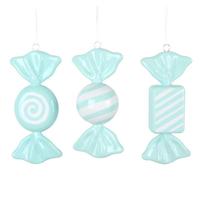 Vickerman 7.5" Aqua Candy Assortment Ornament (3 Pack)