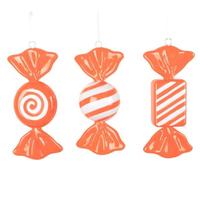 Vickerman 7.5" Orange Candy Assortment Ornament (3 Pack)