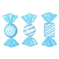 Vickerman 7.5" Light Blue Candy Assortment Ornament (3 Pack)